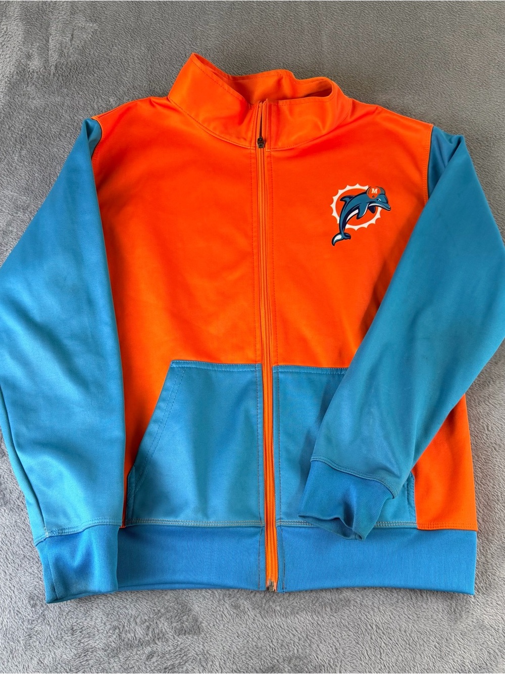 Miami Dolphins Orange & Aqua Full-Zip Jacket